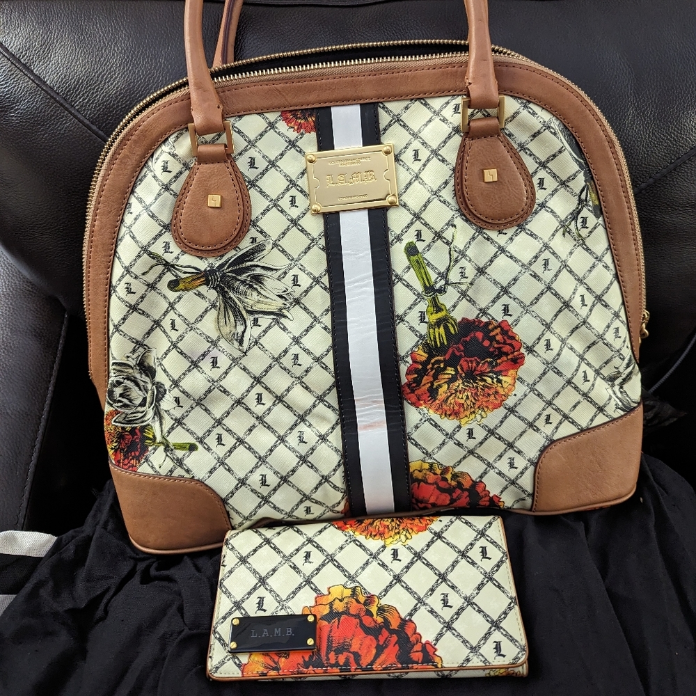 L.A.M.B Marigold Handbag and Wallet